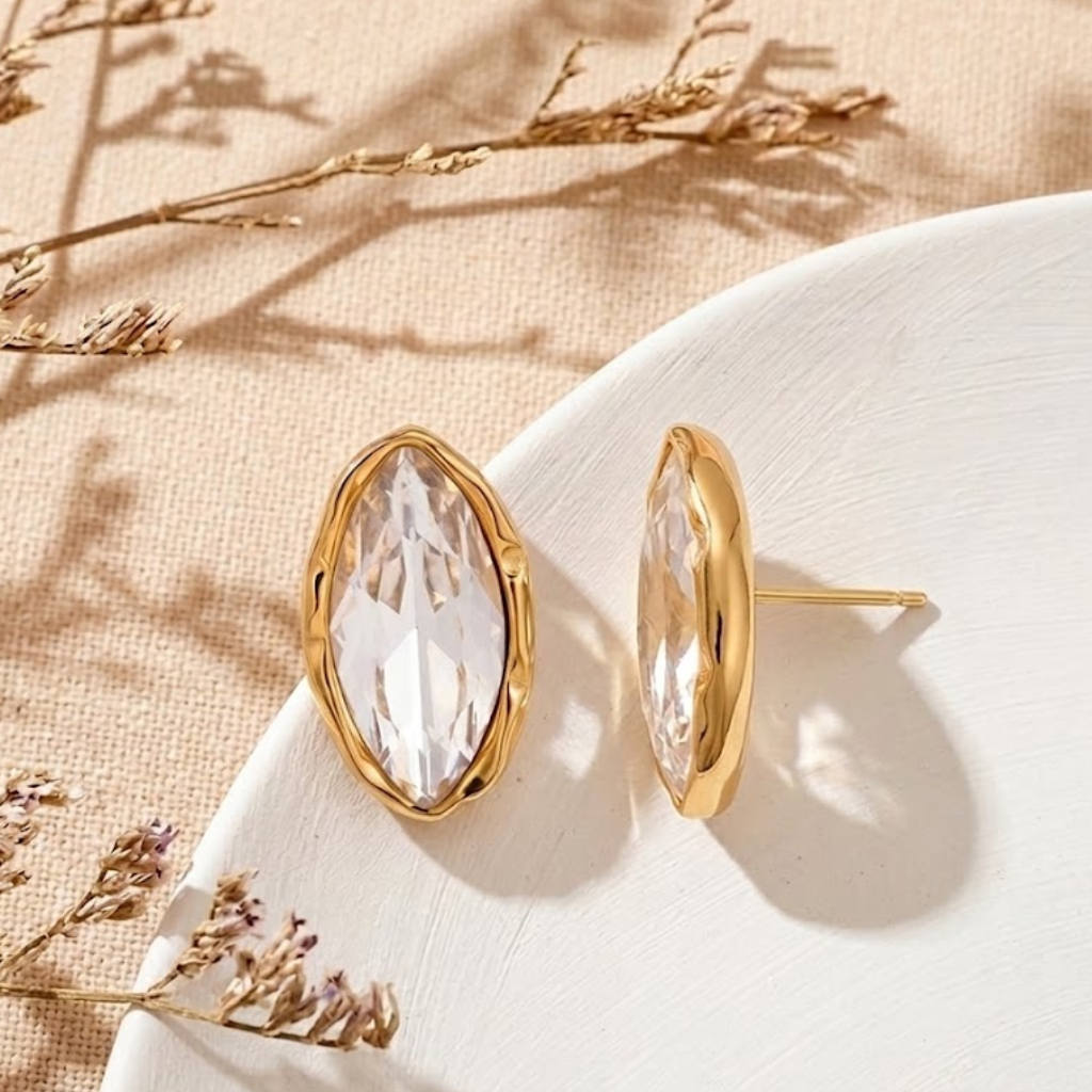 The Amora Marquise Studs
