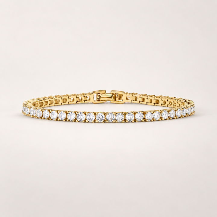 Amora Tennis Bracelet, Gold
