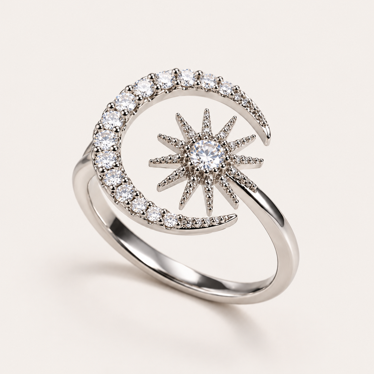 Eclipse ring in silver #Color_Silver