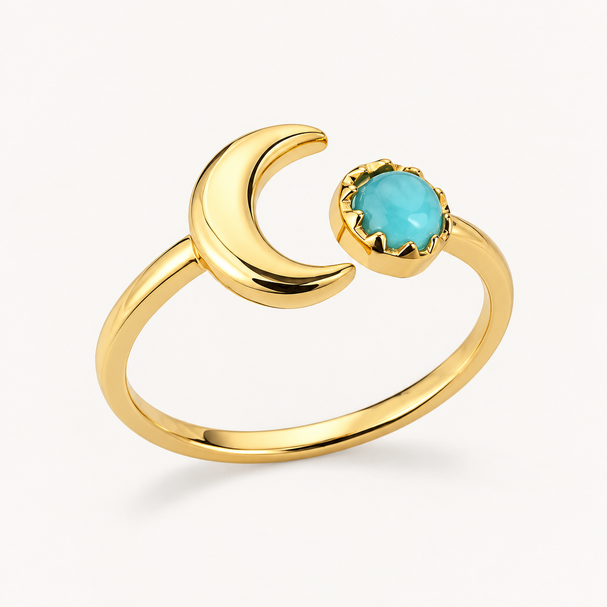 Crescent Wrap ring in gold #Color_Gold