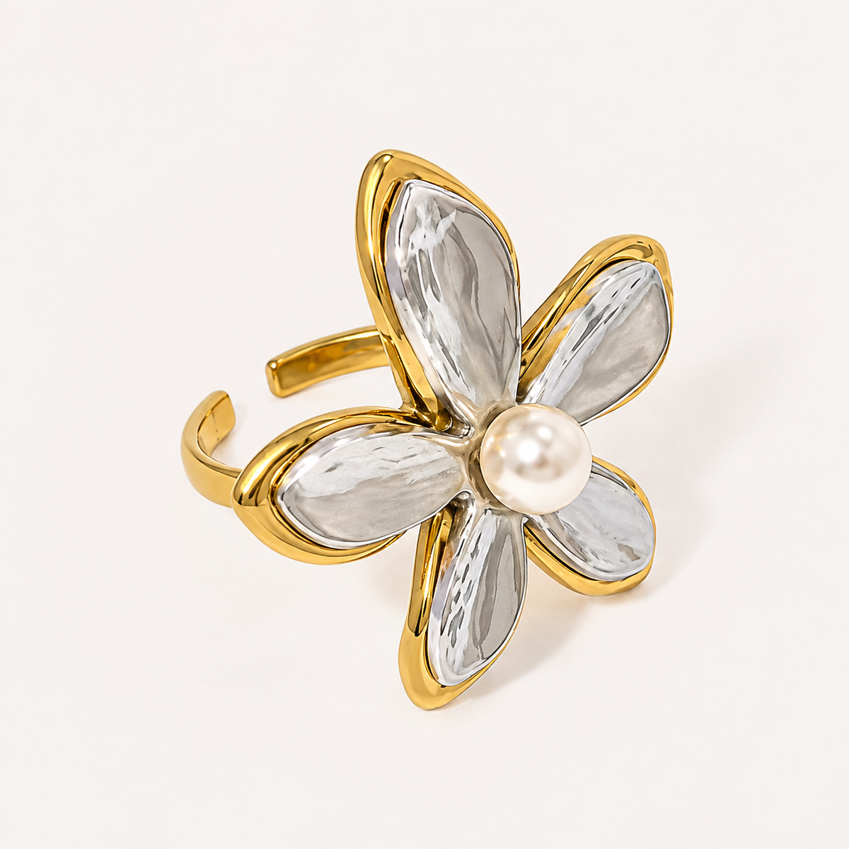 Two-Tone Blossom Ring