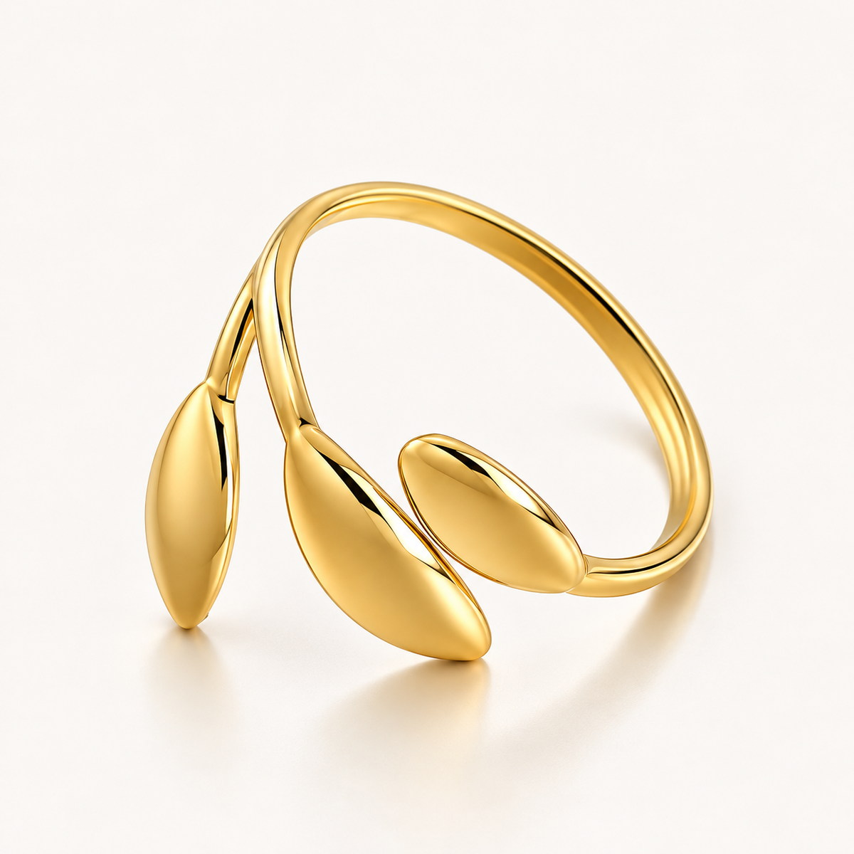 Olive Wrap ring in gold #Color_Gold