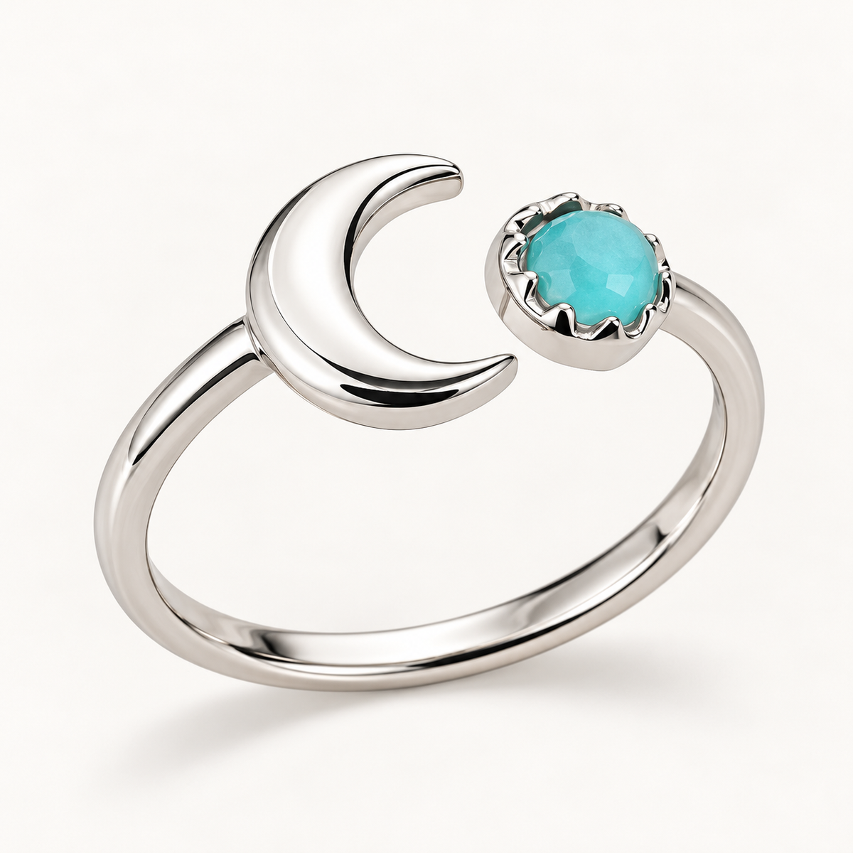 Crescent Wrap ring in silver #Color_Silver