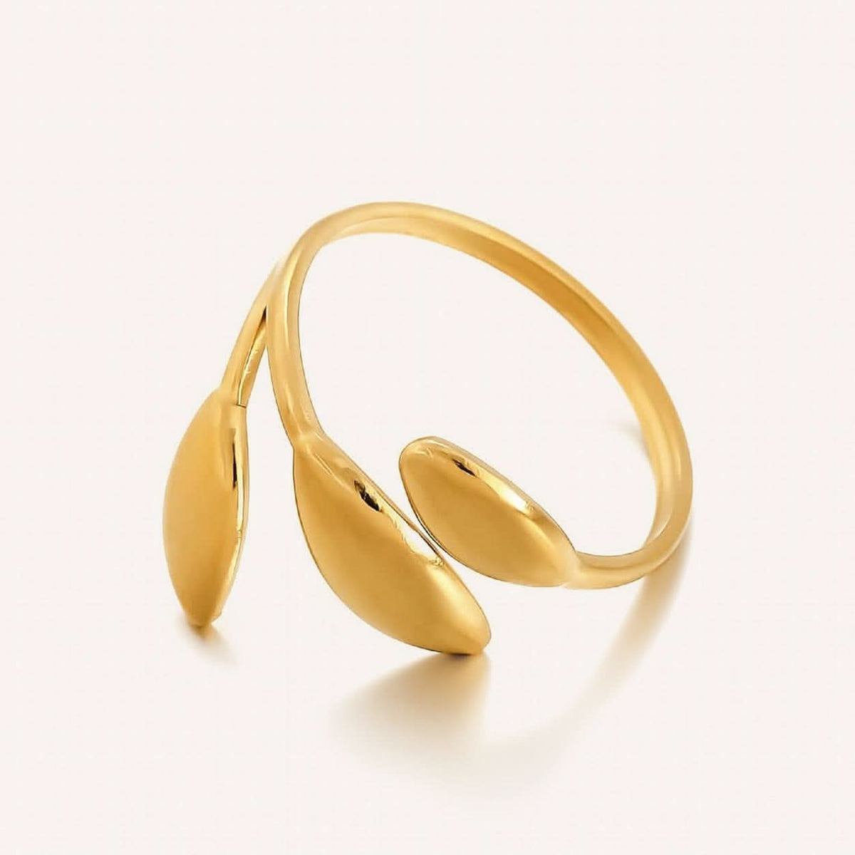 Petal Wrap ring in gold