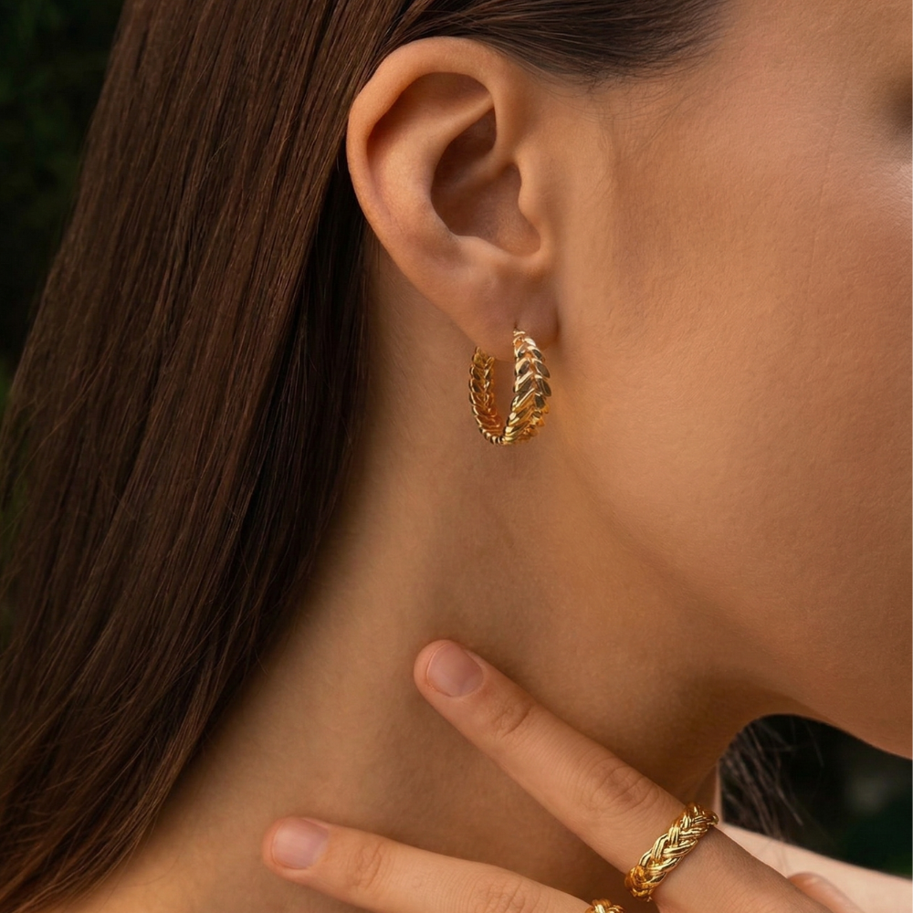 Milano Textured Hoops