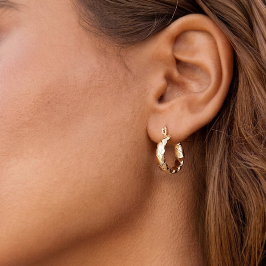 Milano Textured Hoops