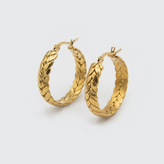 Milano Textured Hoops