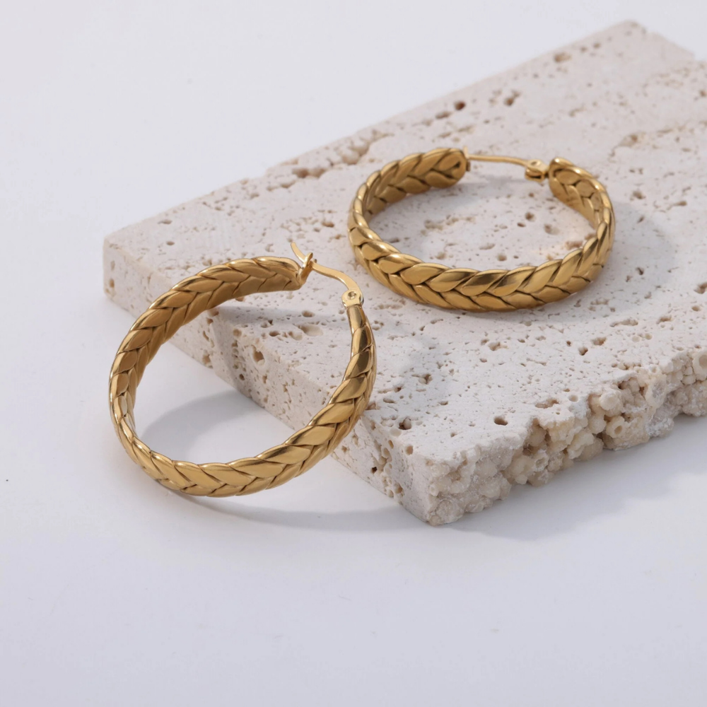 Milano Textured Hoops