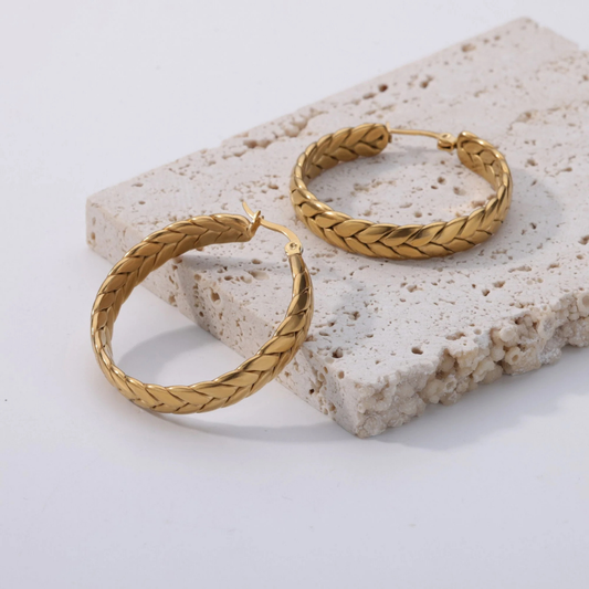 Milano Textured Hoops
