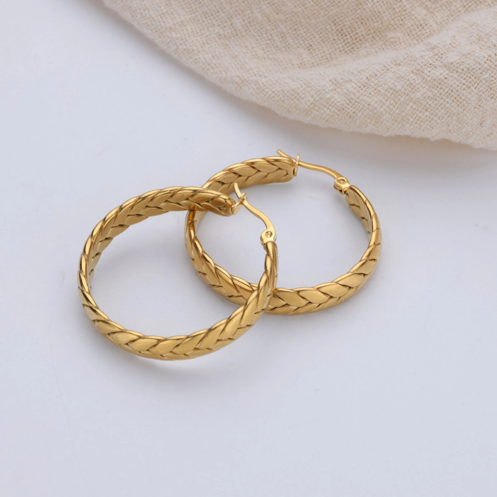 Milano Textured Hoops
