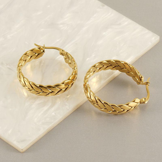 Milano Textured Hoops