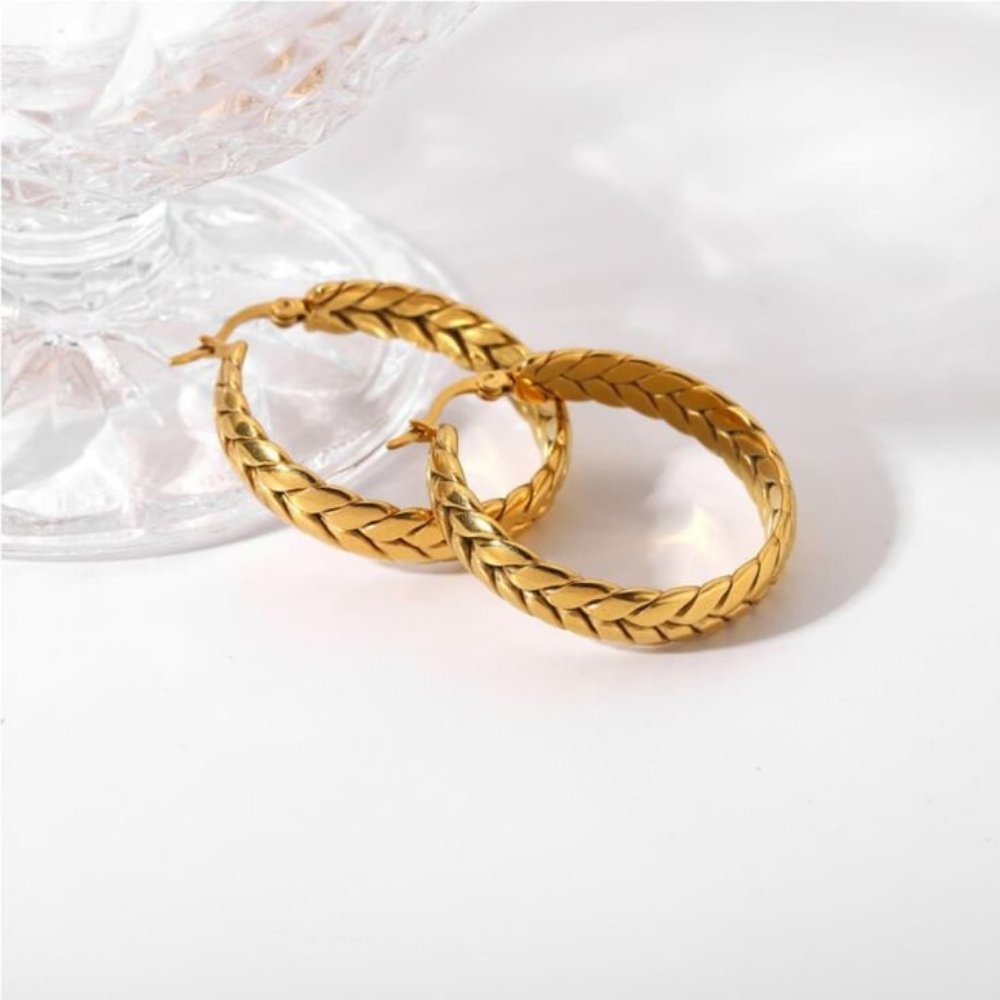 Milano Textured Hoops