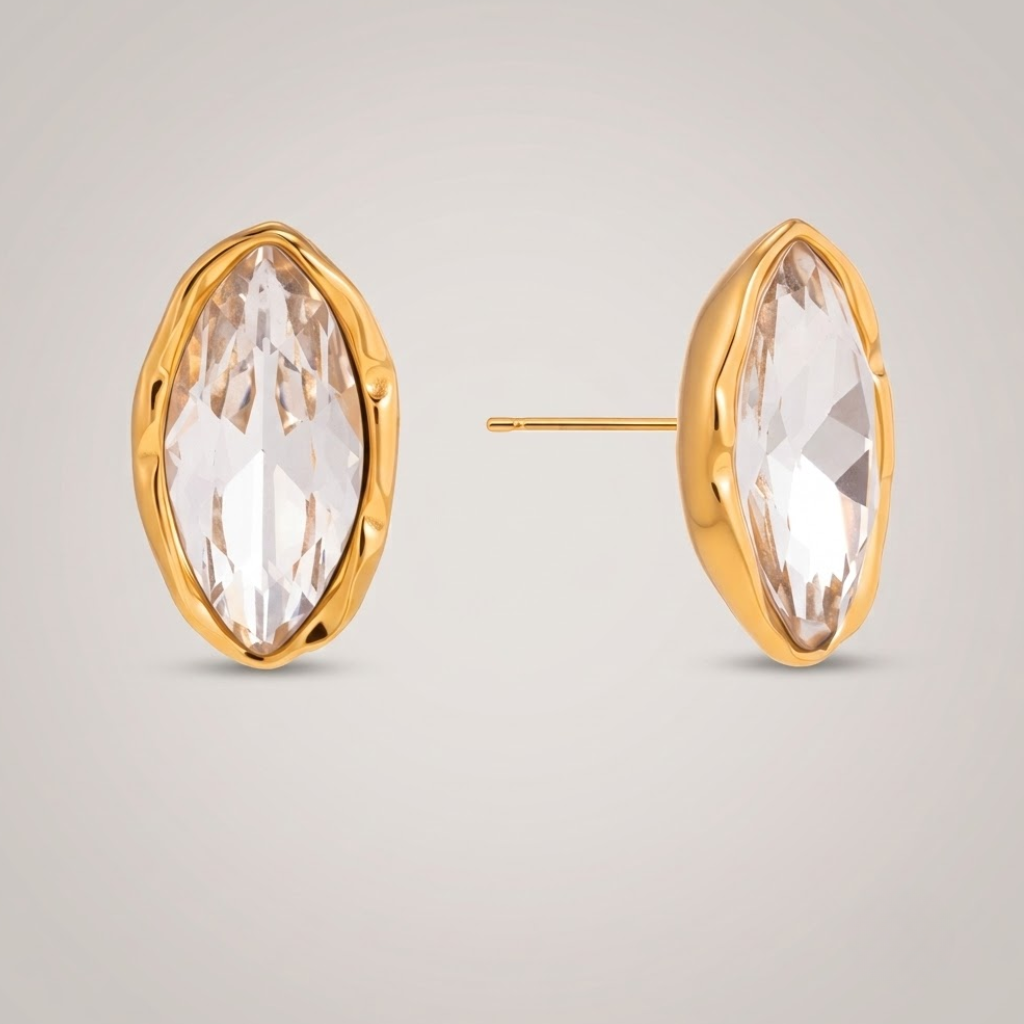 The Amora Marquise Studs