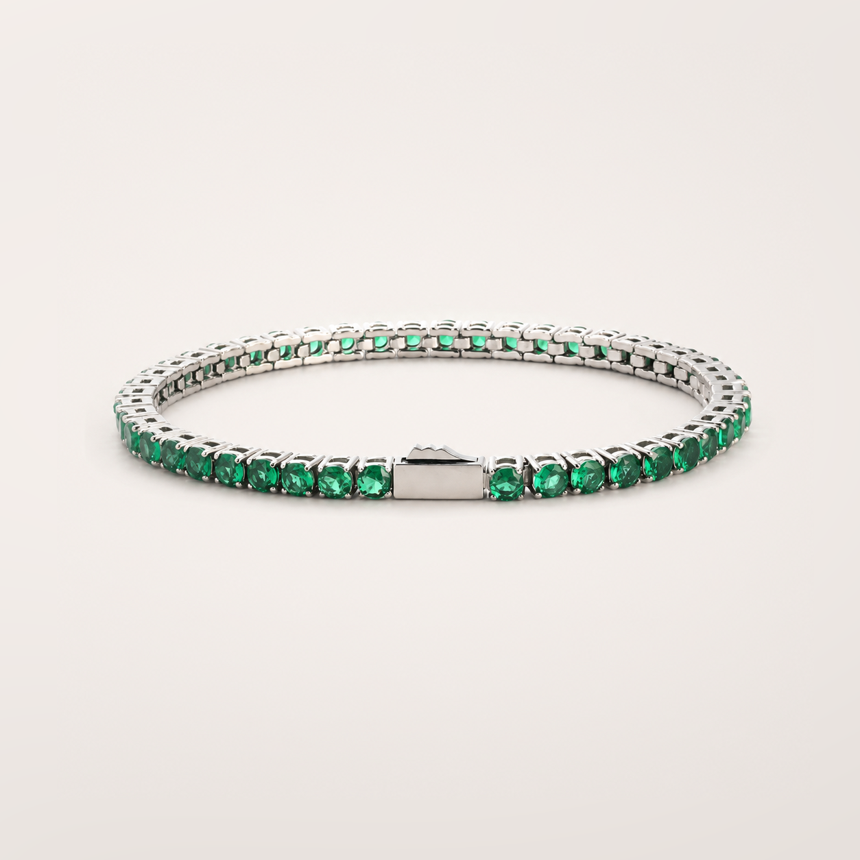 AMORA Tennis Bracelet in emerald green