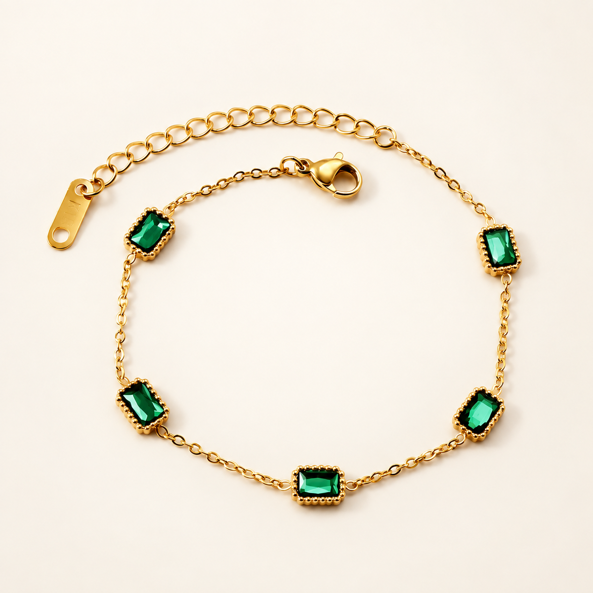 The Amora Emerald Station Bracelet