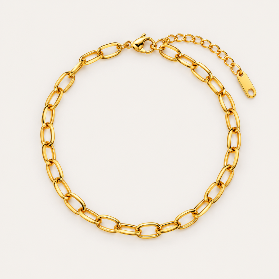 The Amora Oval Link Anklet