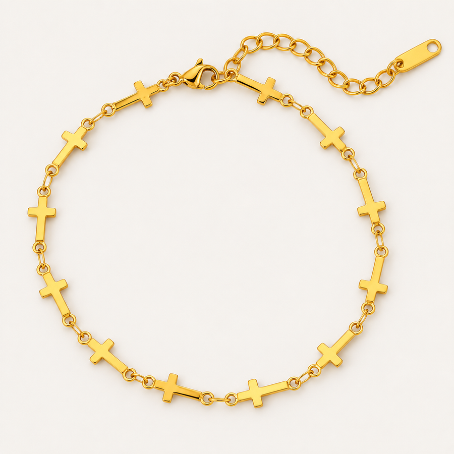 The Amora Cross Link Anklet
