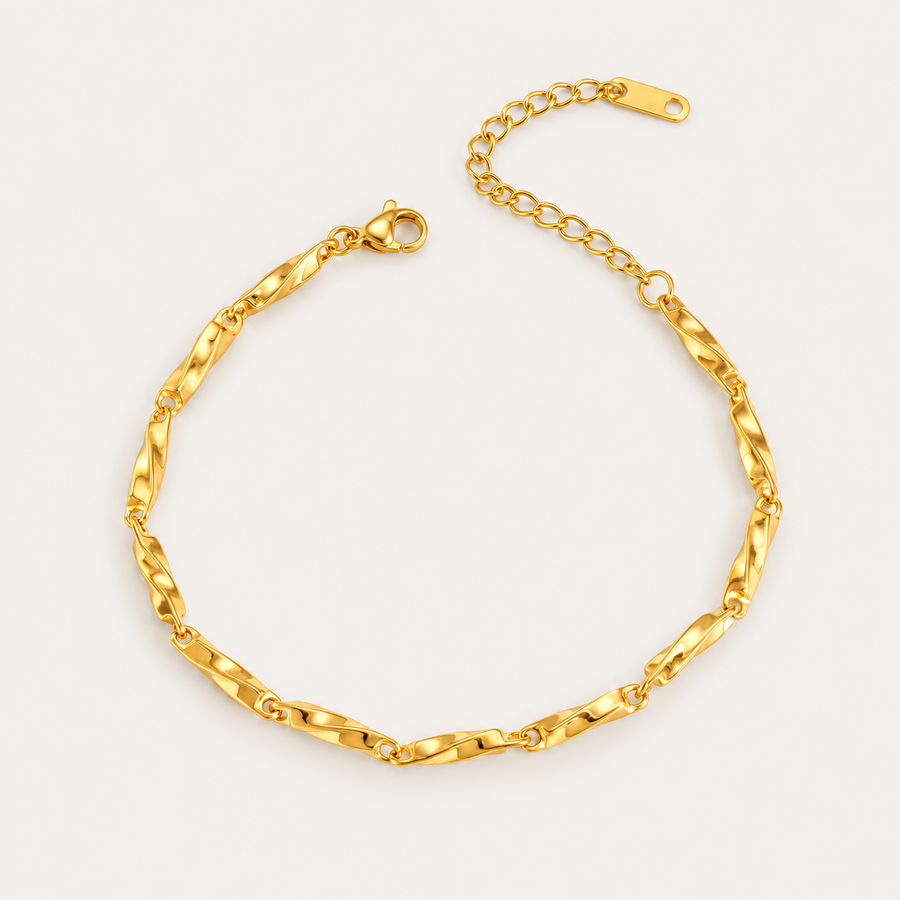 The Amora Twisted Bar Anklet