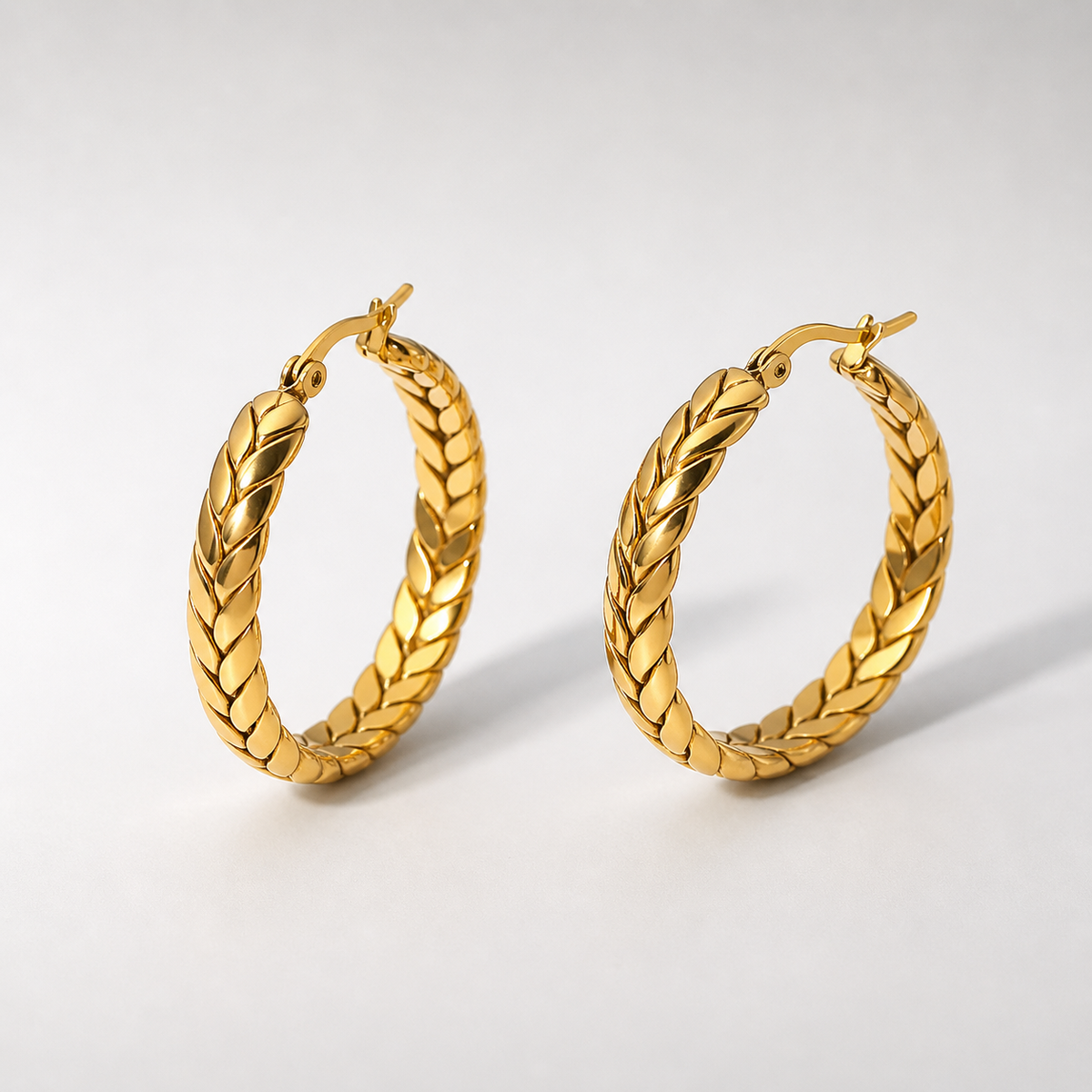 Milano Textured Hoops