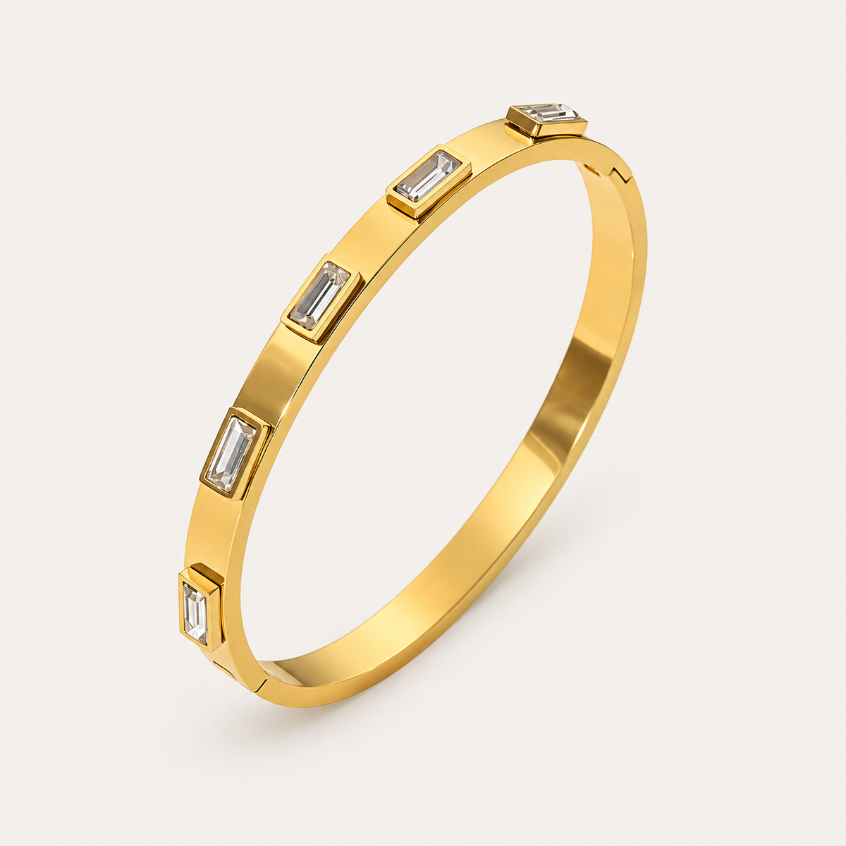 The Amora Emerald-Cut Bangle