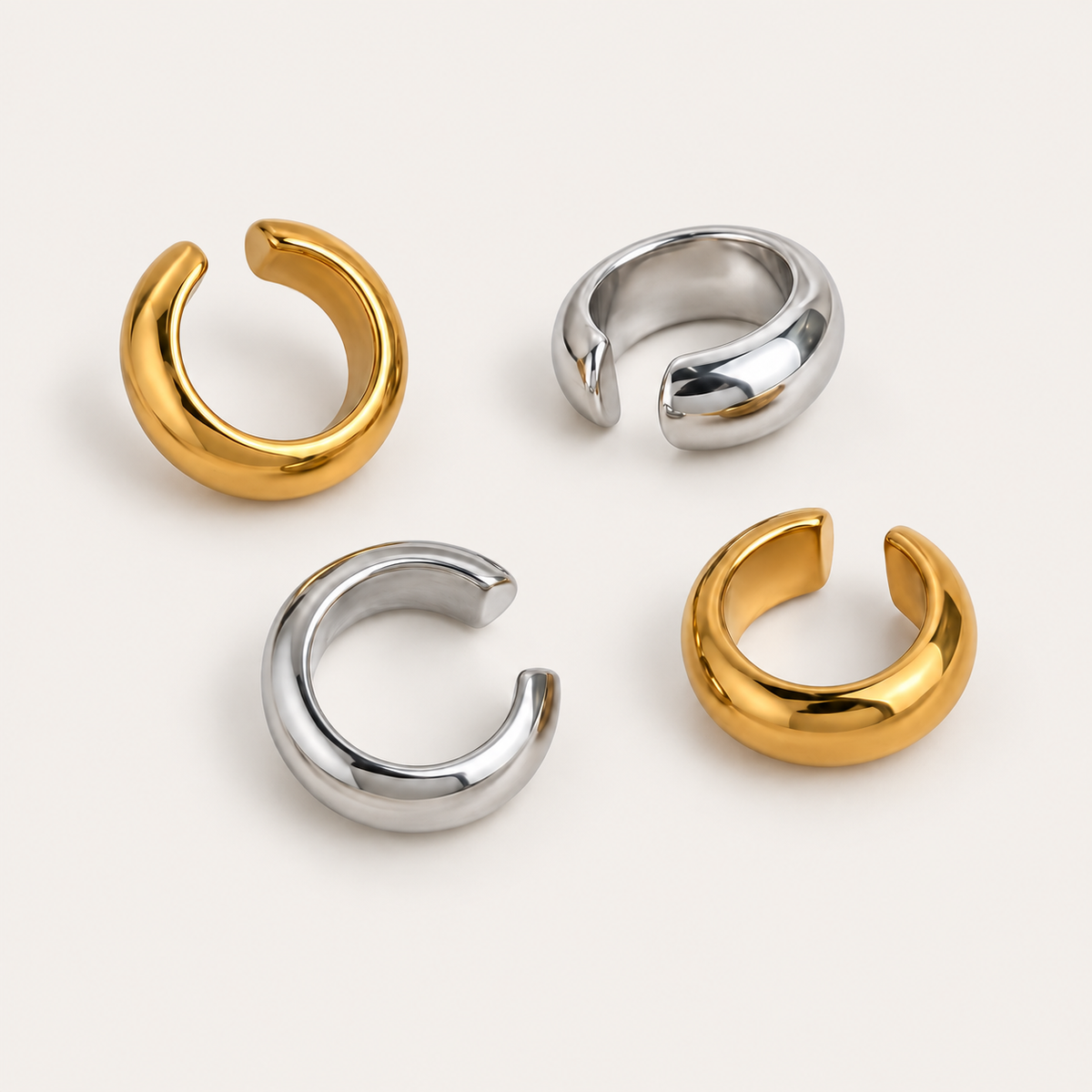 The Amora Dome Ear Cuffs