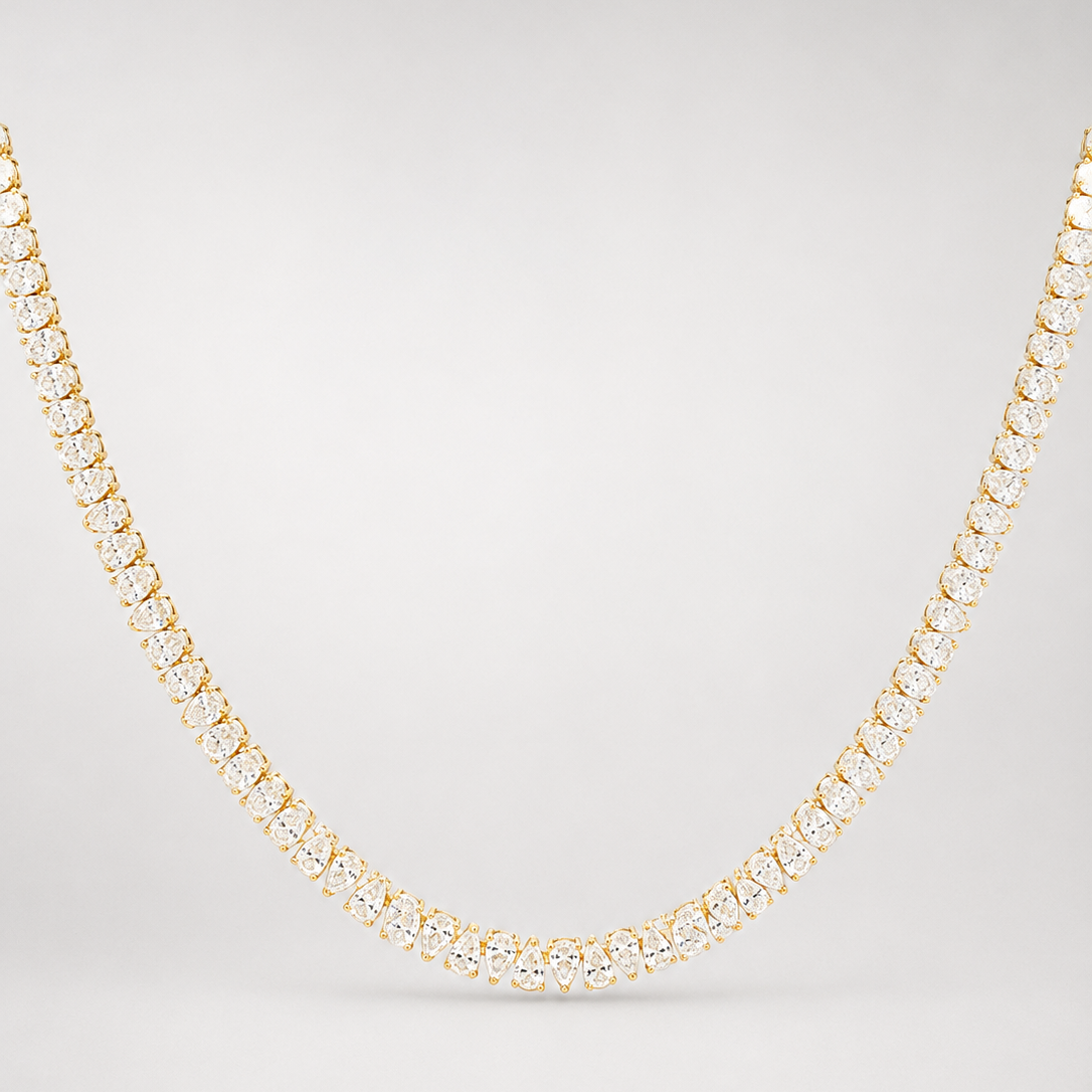 The Eternity Necklace — 18k Gold-Plated Teardrop Collar