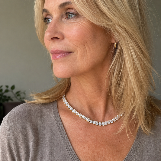 The Eternity Necklace — 18k Gold-Plated Teardrop Collar