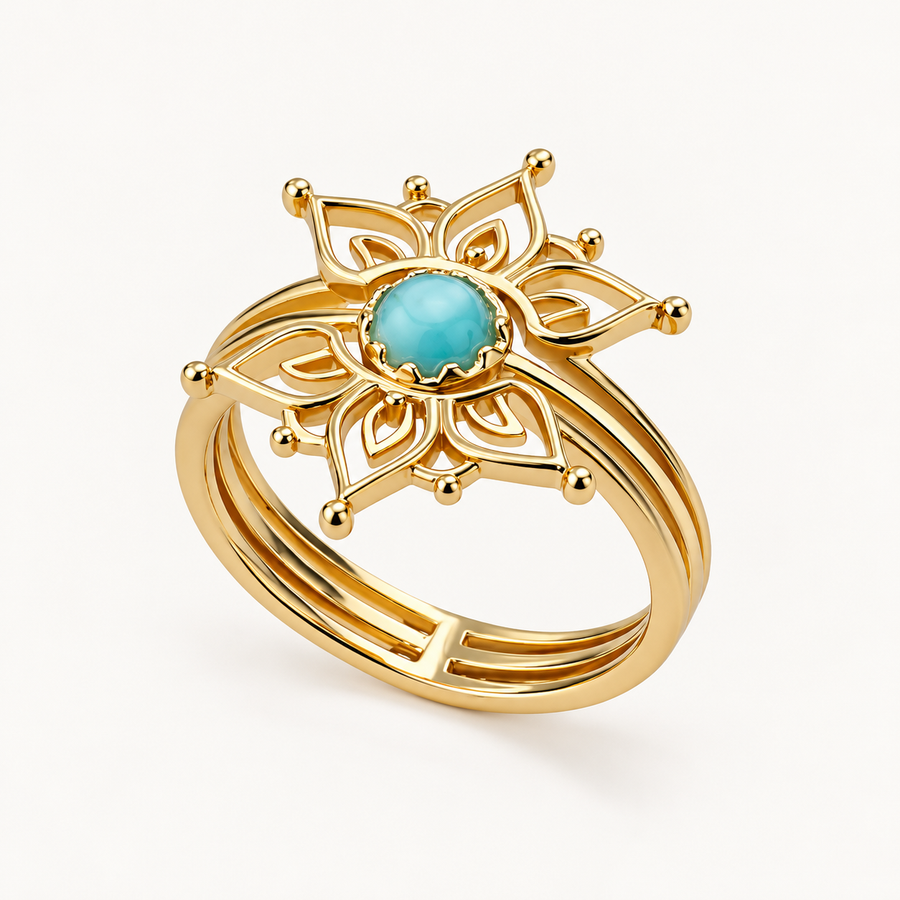 The Amora Mandala Bloom Ring