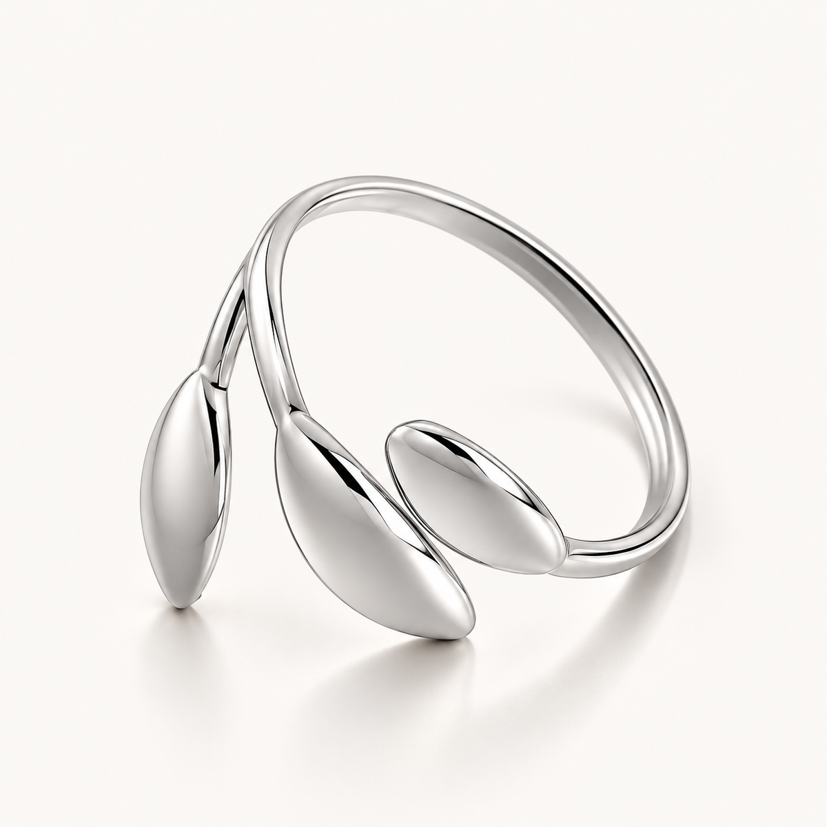 Olive Wrap ring in silver #Color_Silver