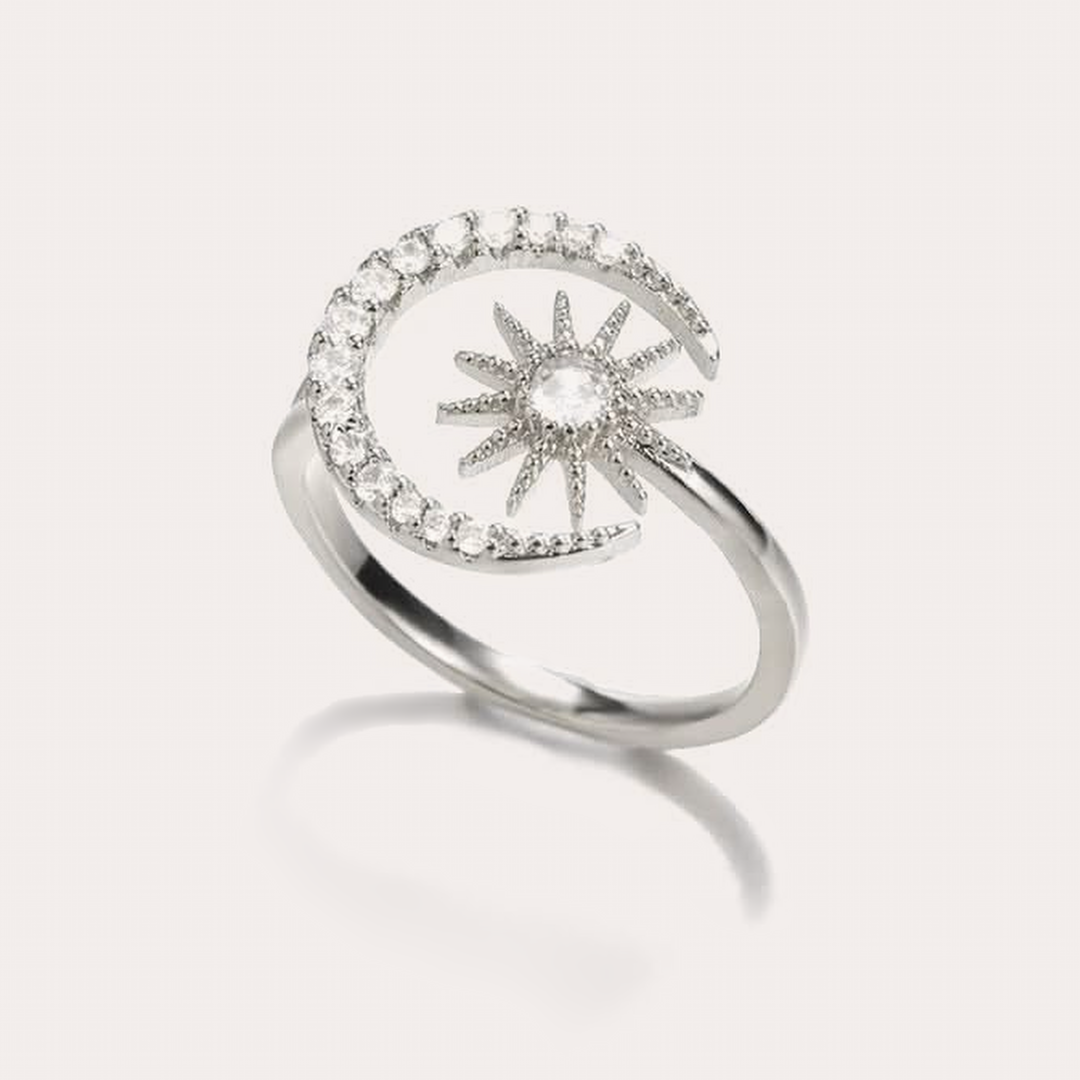 The Amora Eclipse Ring in Silver, silver-tone stainless steel ring #Color_Silver