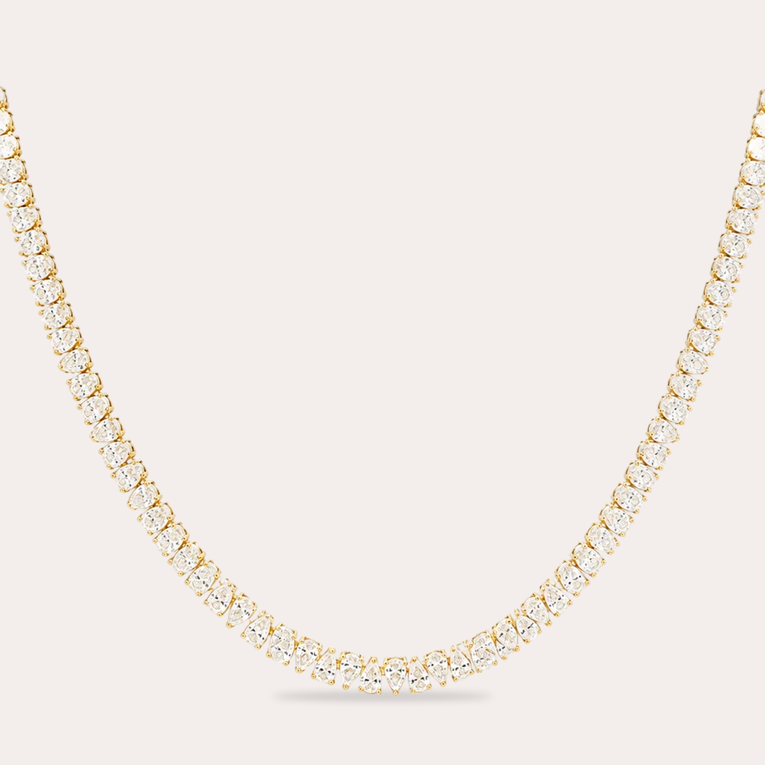 The Eternity Necklace — 18k Gold-Plated Teardrop Collar