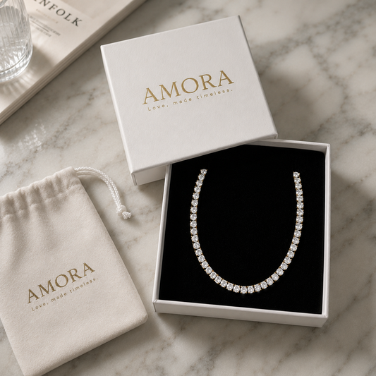 The Eternity Necklace — 18k Gold-Plated Teardrop Collar