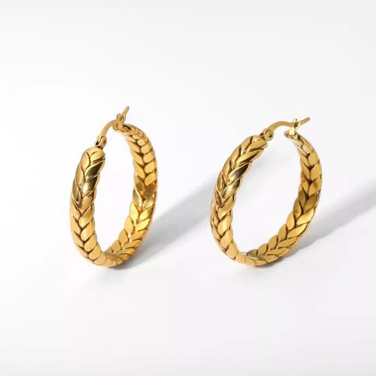 Milano Textured Hoops