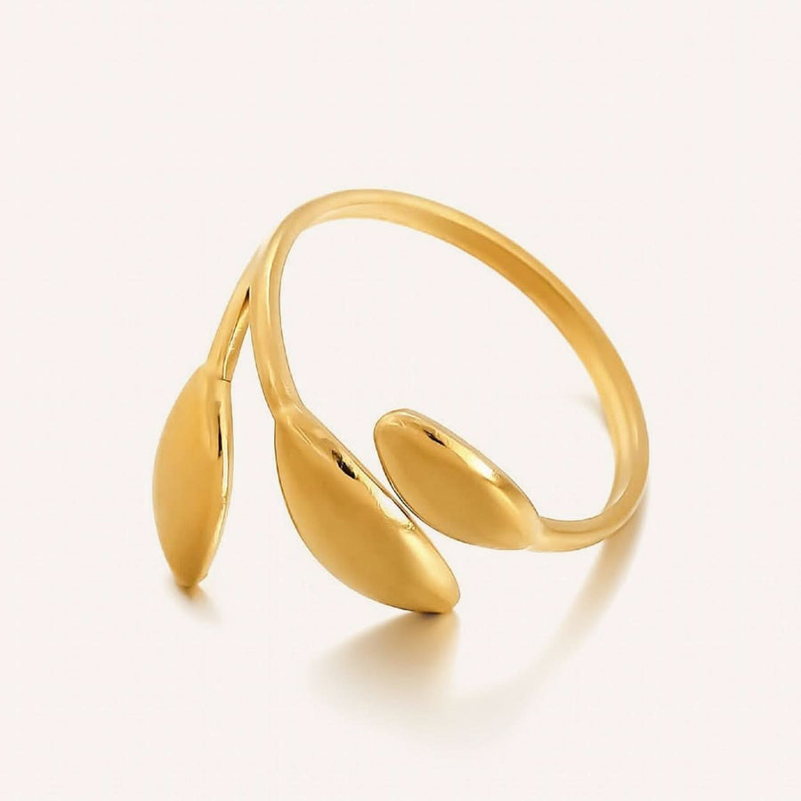 Petal Wrap ring in gold