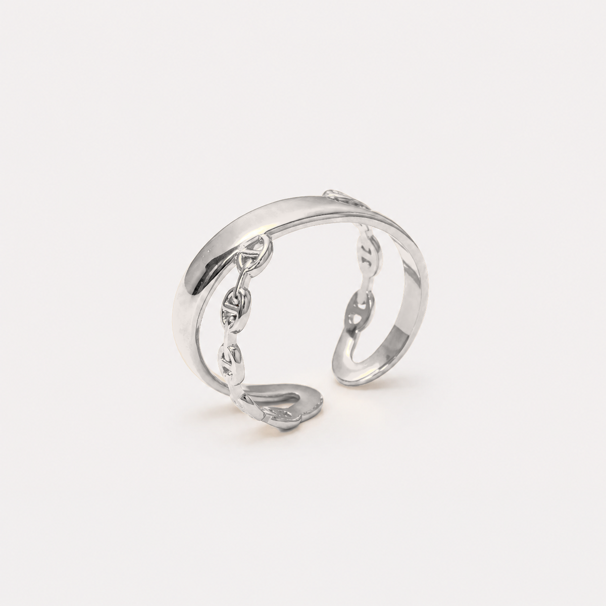 Both ring in silver #Color_Silver