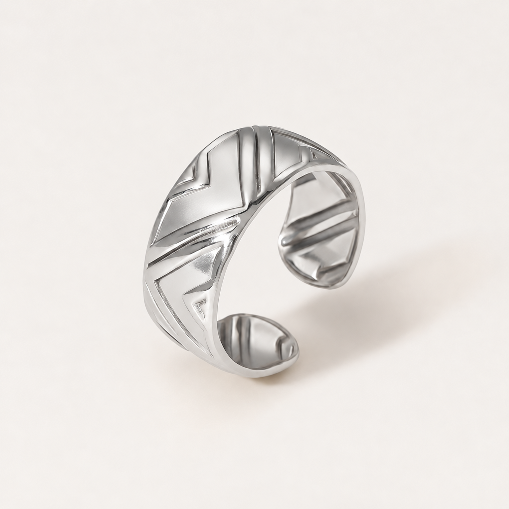 Steady ring in silver #Color_Silver