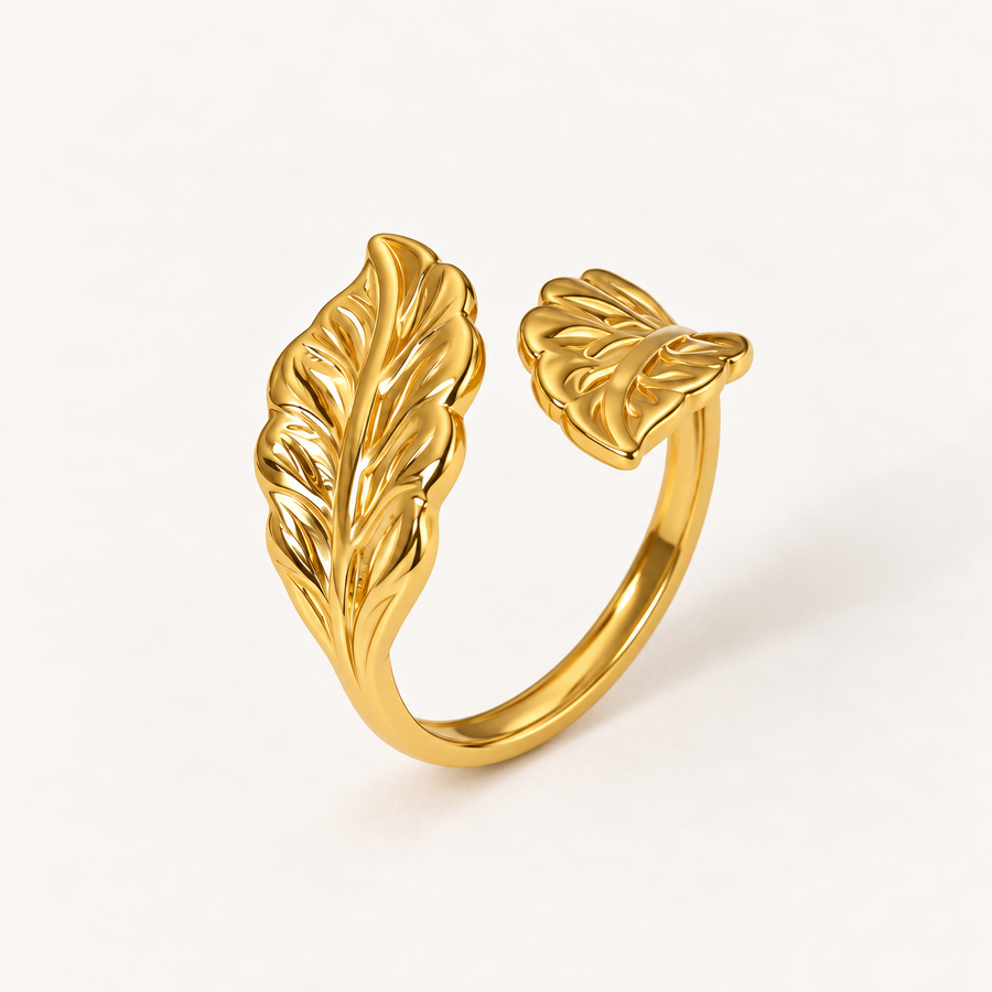 Flown ring in gold #Color_Gold